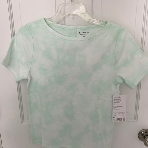 Athleta Sundown Boatneck Tie Dye Top XXS NWT - Picture 4 of 5